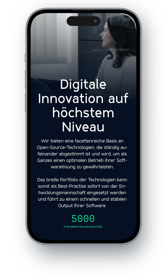 Das Design verbindet modernste Technologie mit einer klaren Ästhetik, um Dinape als zukunftsorientiertes IT-Unternehmen zu präsentieren.